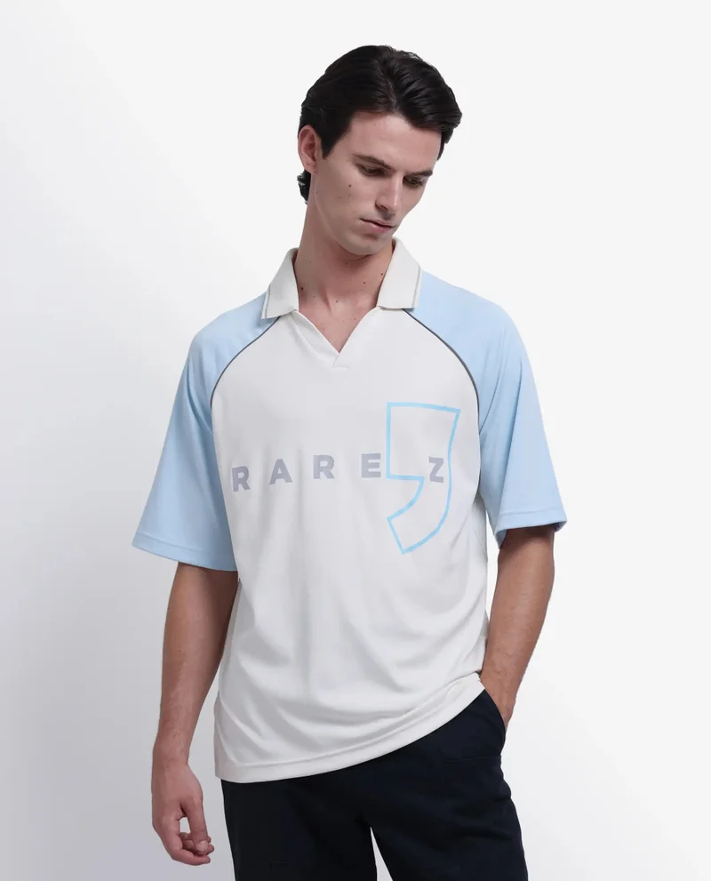 Rare Rabbit Men's Graphic Print Oversized Polo