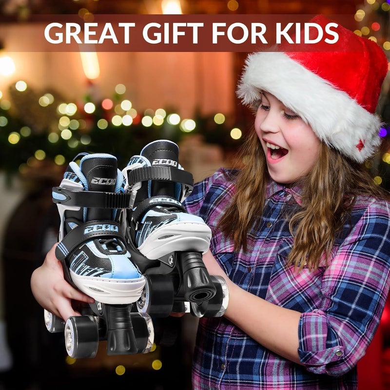 ECOO Adjustable Roller Skates for Kids with Light Up Wheels - Ages 4-12 - Image 5
