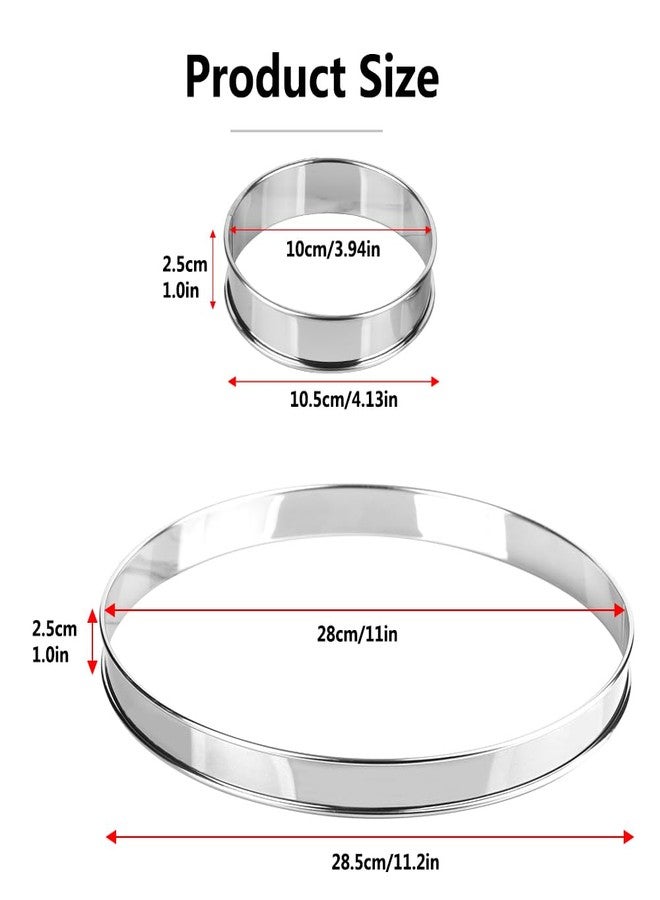 Guowall 5 Pcs English Muffin Rings set, Nonstick Metal Crumpet Rings Round Mold, Stainless Steel Double Rolled Tart Ring for Homemade Food Baking Tool - Image 5