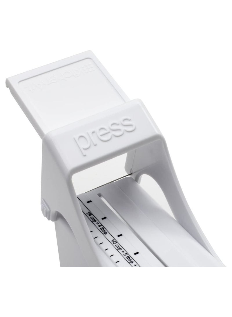 Buttermate Butter Cutter Slicer, Measuring Dispenser and Keeper, White