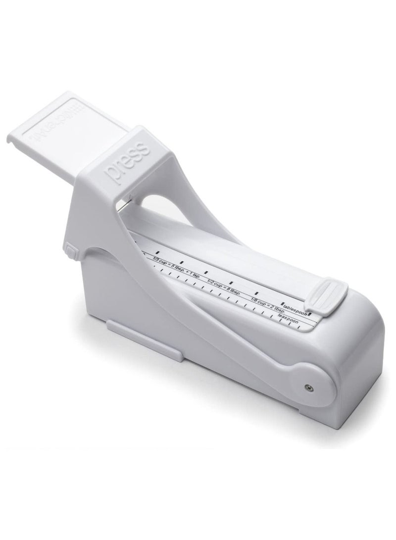 Buttermate Butter Cutter Slicer, Measuring Dispenser and Keeper, White