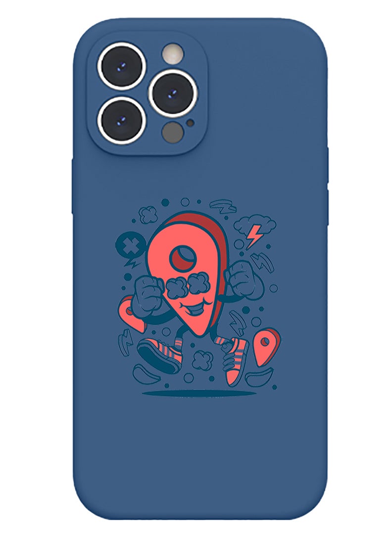 Theodor Protective Slim Fit Case Liquid Silicone Cover with Full Body Protection Anti-Scratch Shockproof Case For iPhone 14 Pro Blue  - Looney Tunes - Image 1