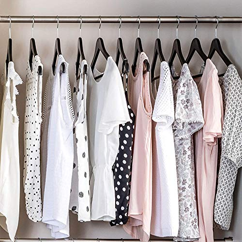 Evolluxi Lotus Wooden Hangers, Solid Wood Shirt Hangers,Dress Coat Jacket Clothes Hangers,with Extra Smooth Finish, 360 Degree Swivel Hook(Retro) (Black, 30) - Image 4