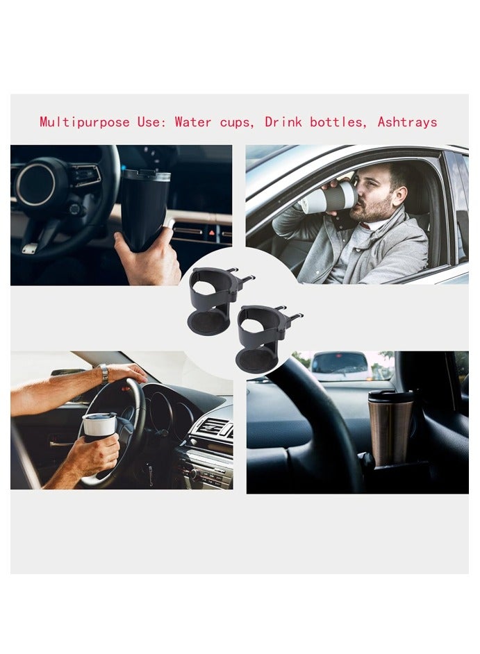 حامل أكواب من قطعتين للسيارة، موسع حامل الأكواب لفتحات تهوية السيارة، مناسب للسيارات والشاحنات ذات فتحات التهوية الأفقية - Image 5