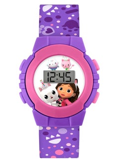 PlayandDream Gabbys Dollhouse Purple Digital Watch with Printed Silicone Strap  - Image 1