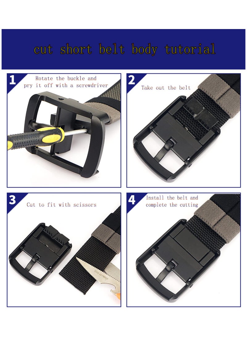 SYOSI Tactical Belt for Men, 1.5 Inch Heavy Duty Belt, Nylon Web Tactical Belt for Men, Reversible Belt, Heavy Duty Work Belt - Image 4