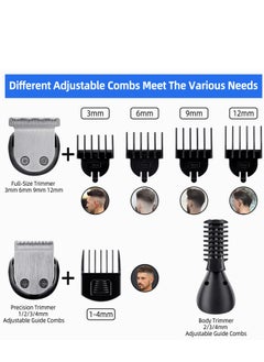 AMINAC Hair Clipper Cordless Professional 11 in 1 Hair Trimmers Multifunctional Mens Grooming Kit for Beard Face Nose and Ear Hair Waterproof USB Rechargeable  - Image 2