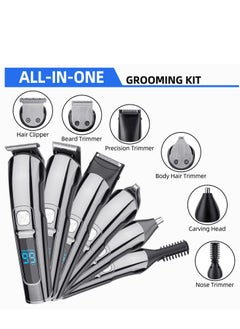 AMINAC Hair Clipper Cordless Professional 11 in 1 Hair Trimmers Multifunctional Mens Grooming Kit for Beard Face Nose and Ear Hair Waterproof USB Rechargeable  - Image 4