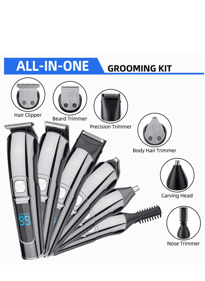 AMINAC Hair Clipper Cordless Professional 11 in 1 Hair Trimmers Multifunctional Mens Grooming Kit for Beard Face Nose and Ear Hair Waterproof USB Rechargeable  - Image 4