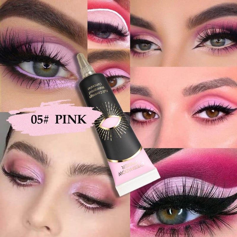 AMY'S DIARY 12ML Eyeshadow Primer Pink Color, Base Cream for Concealer and Eyeliner (05) - Image 2