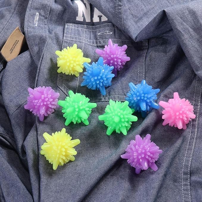 PH BROTHER Washer BallsReusable TangleFree EcoFriendly Laundry Scrubbing BallsSolid Colorful Laundry Washing Balls Enhance Your Machine Cleaning Power Pack of 10 - Image 2
