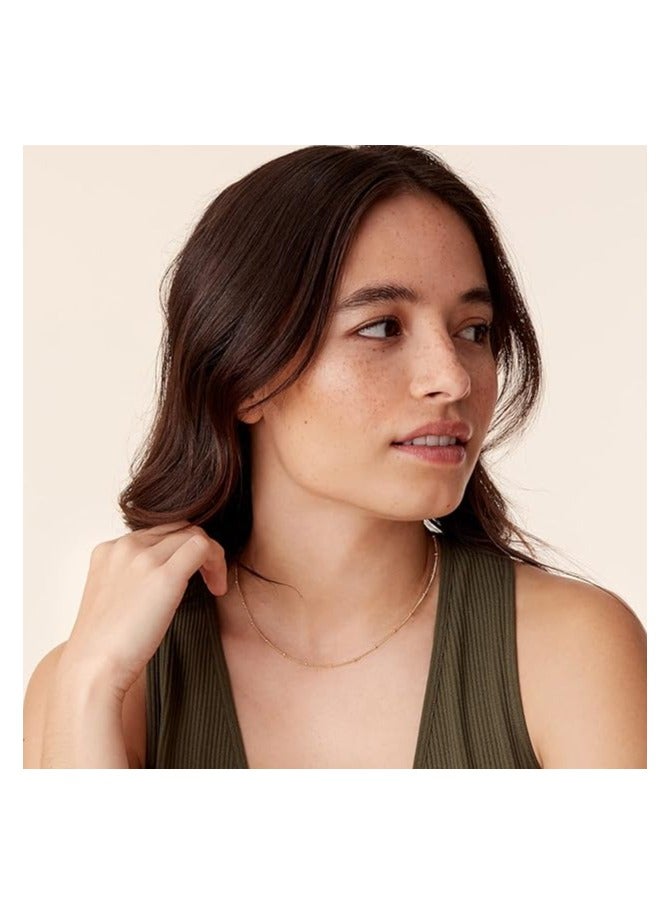 PAVOI 14K Gold Plated Curb Paperclip Box Sphere Bead Snake Herringbone and Figaro Chain Adjustable Necklace - Image 2