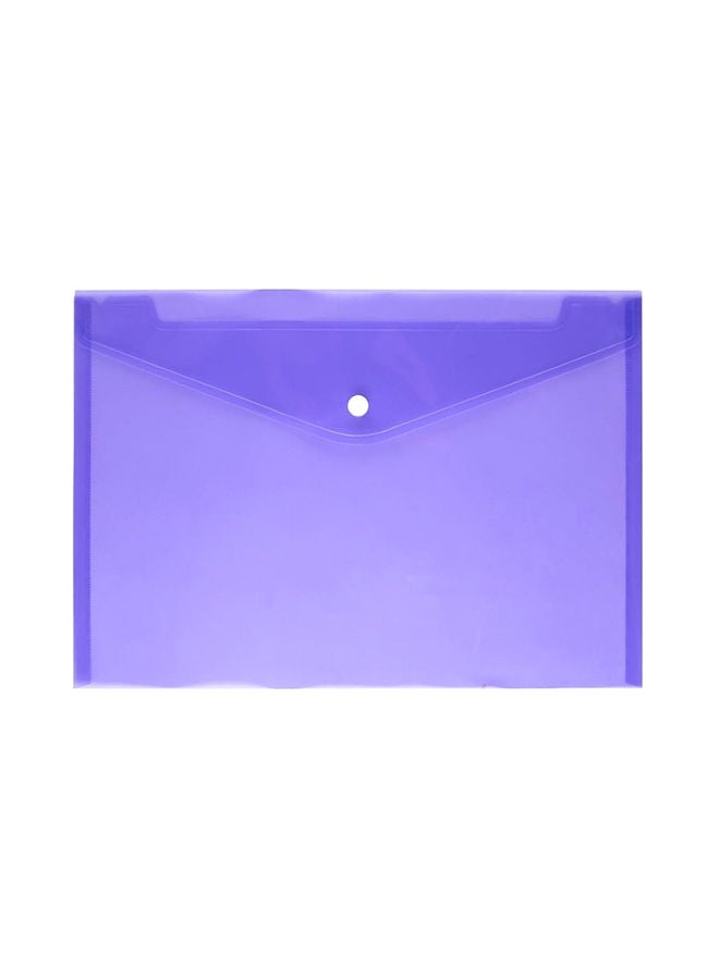 NIBEMINENT 12-Piece A4 Clear Document Bag Set Purple 