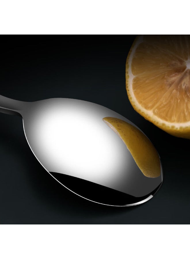 Cookss 316l Stainless Steel Spoon, Soup And Rice Spoon, Food-grade Thickened Extended Round Spoon, Tablespoon, Tableware - Image 2