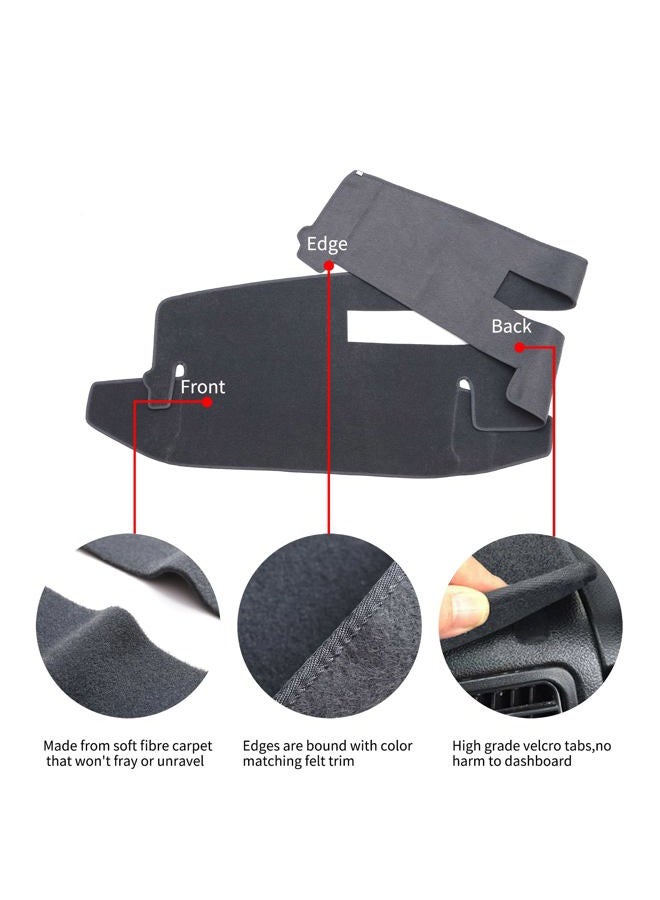BLIBLIUNIT Dashboard Cover Custom Fit for Chevy Chevrolet/GMC Sierra C1500 C2500 C3500 K1500 K2500 K3500 Pickup Truck 1988-1994 Dash Cover Mat (88-94,Gray) - Image 4