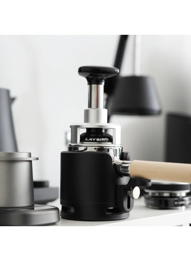 تامبر قهوة اسبريسو Laybird TriPress مقاس 58.5 مم، بضغط ثابت 25 رطل، أداة كبس ذاتية التسوية من الستانلس ستیل - Image 3