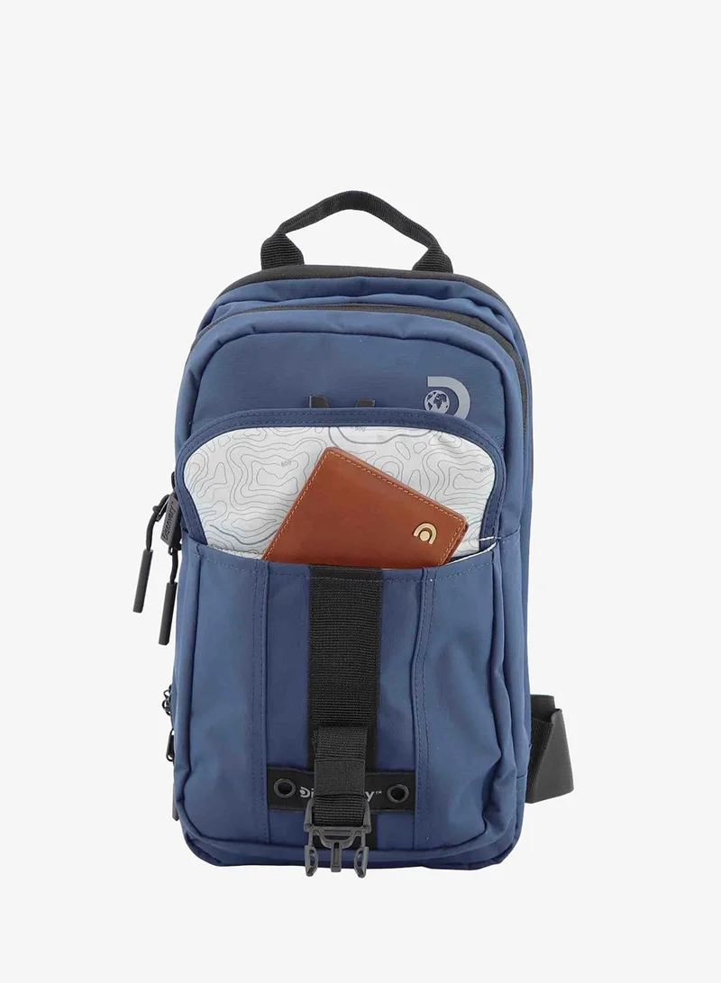 Discovery Navy Discovery SHIELD RPET Polyester Sling Cross Bag Blue, Durable Lightweight Tablet Protective Outdoor Business College Casual Cross Body Bag With Multi Compartment, RFID Pocket  | Best Price UAE