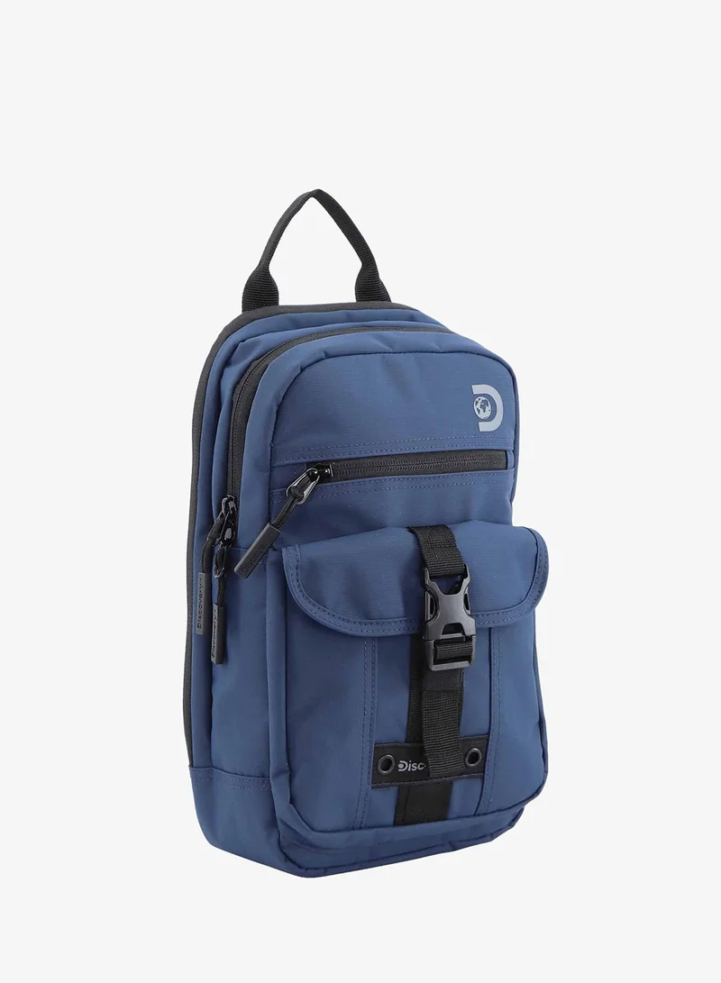 Discovery Navy Discovery SHIELD RPET Polyester Sling Cross Bag Blue, Durable Lightweight Tablet Protective Outdoor Business College Casual Cross Body Bag With Multi Compartment, RFID Pocket  | Best Price UAE