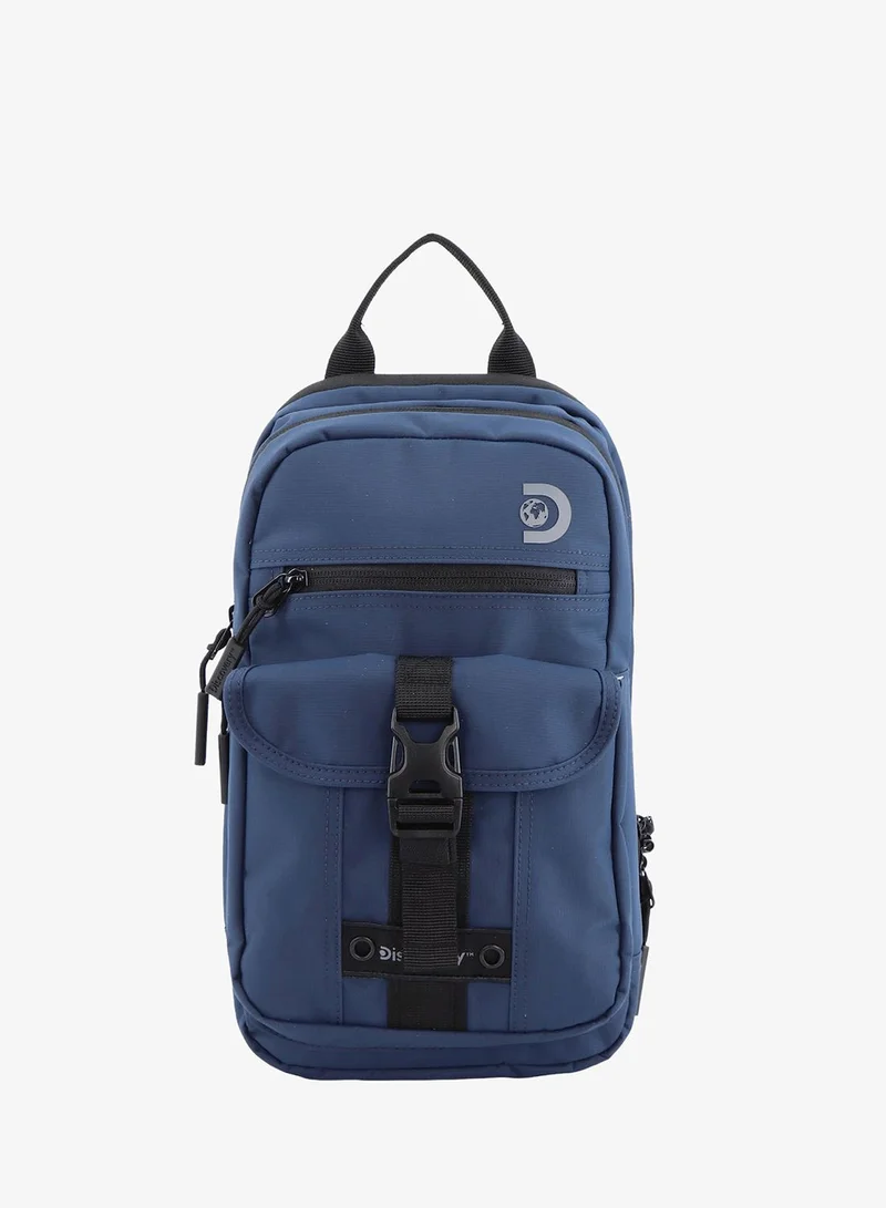 Discovery Discovery SHIELD RPET Polyester Sling Cross Bag Blue, Durable Lightweight Tablet Protective Outdoor Business College Casual Cross Body Bag With Multi Compartment, RFID Pocket
