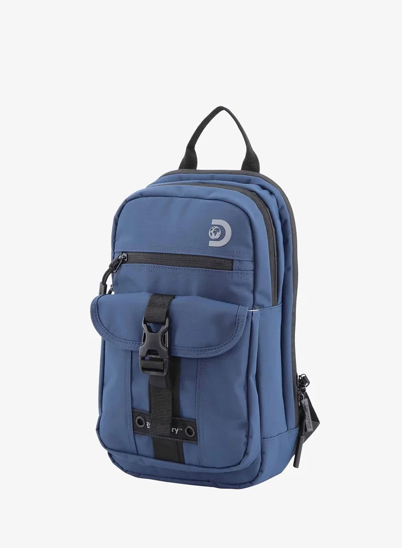 Discovery Discovery SHIELD RPET Polyester Sling Cross Bag Blue, Durable Lightweight Tablet Protective Outdoor Business College Casual Cross Body Bag With Multi Compartment, RFID Pocket