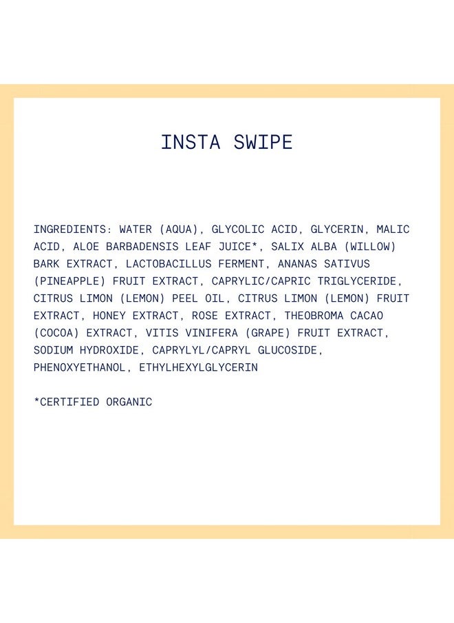 Kinship Kinship Insta Swipe AHA Exfoliating Pads - Lemon Honey Glycolic Acid Face Exfoliant - Brighten, Smooth + Clear Clogged Pores - Resurfacing Treatment Facial Wipes - Tone Blemish Prone Skin (45 Count)  - Image 5