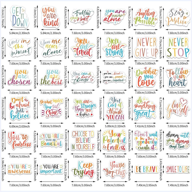 Sinmoe 36 Pieces Inspirational Fridge Magnets Locker Magnets for Girls Cute Motivational Quotes Refrigerator Decorations for Classroom Whiteboard School Car Office Accessories 36 Styles - Image 4