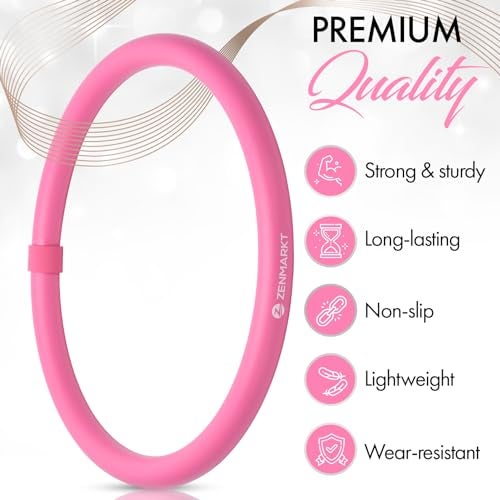 Zenmarkt Weighted Fitness Hoop for Arms Mini Upper Body Exercise Tool to Strengthen Arms and Shoulders Lightweight Design for Fun Home Workouts Pink - Image 5