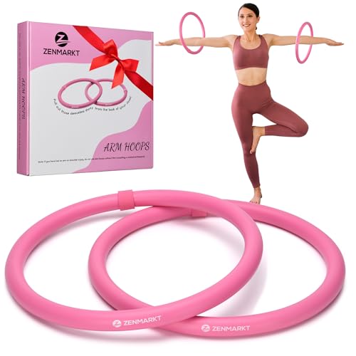 Zenmarkt Weighted Fitness Hoop for Arms Mini Upper Body Exercise Tool to Strengthen Arms and Shoulders Lightweight Design for Fun Home Workouts Pink - Image 2
