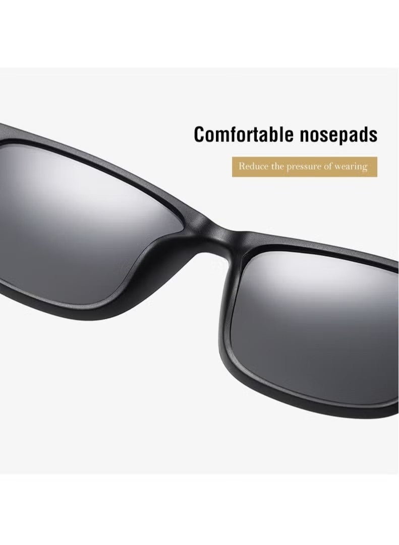 TR90 Polarized Sunglasses for Men and Women Protection Rectangular Sunglasses - Image 5