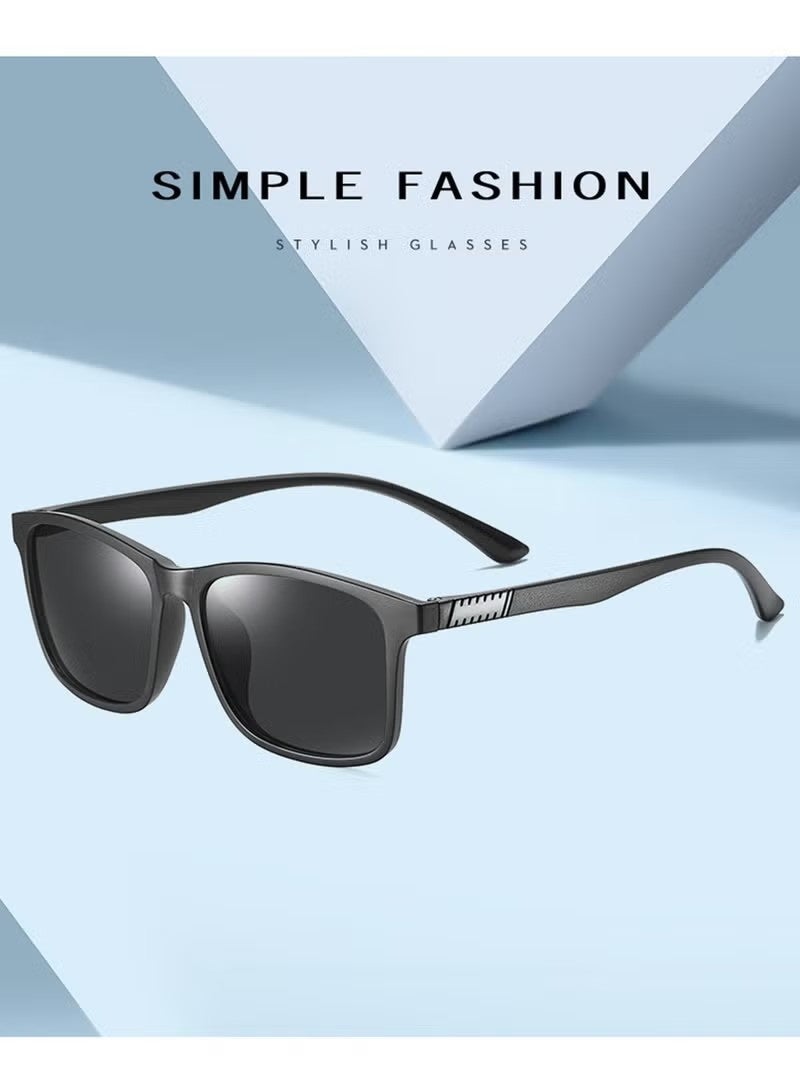 TR90 Polarized Sunglasses for Men and Women Protection Rectangular Sunglasses - Image 1