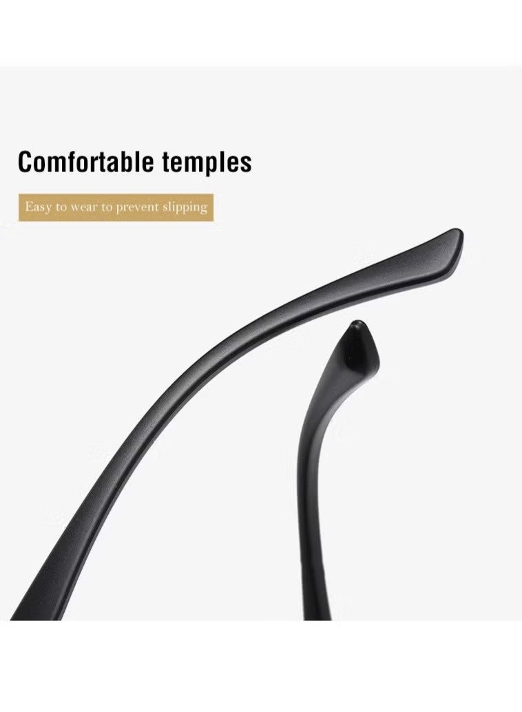 TR90 Polarized Sunglasses for Men and Women Protection Rectangular Sunglasses - Image 4