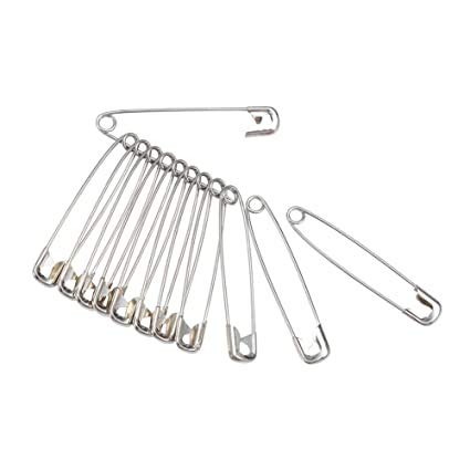 LJL Traders Safety Pins for Saree/Dupatta for Women and Girls, Silver - Set of 36 - Image 1