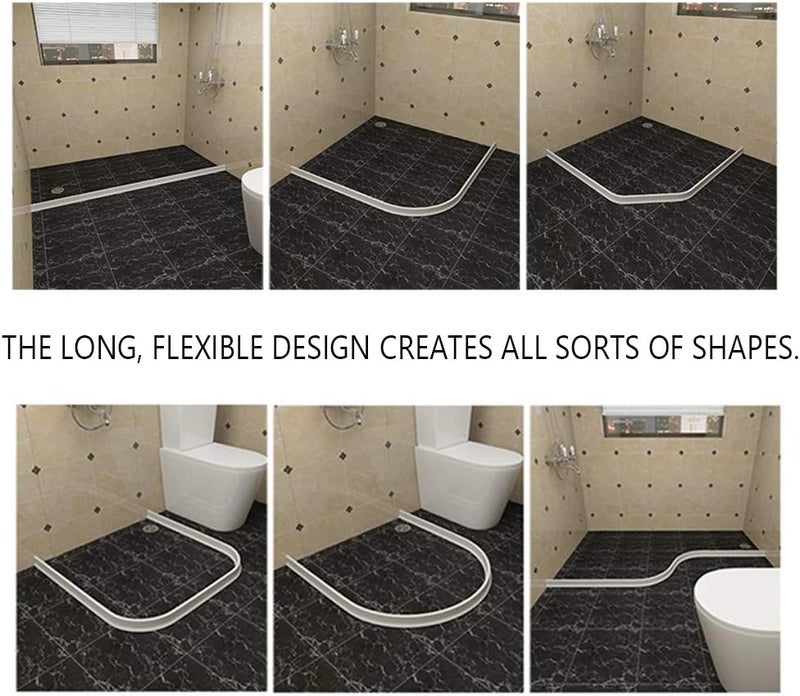 Duzzy 67 Inch Collapsible Shower Threshold Water Dam, Ideal for Wheelchair Accessible, Suitable for Accessibility ADA Handicap Showers - Image 3