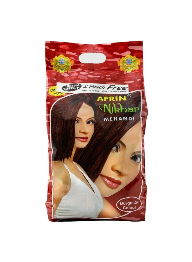 Afrin Burgundy Nikhar Mehandi Pack Of 12 (30Gm Each) - Image 2