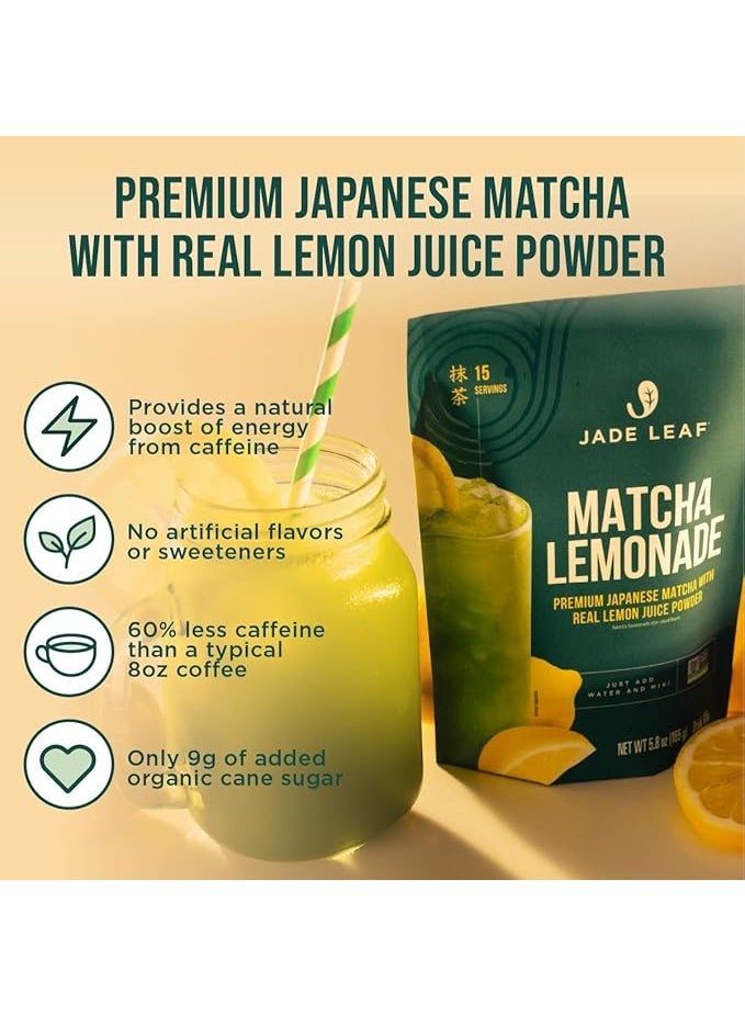 Jade Leaf Matcha Organic Premium Ceremonial Grade Matcha Green Tea Powder - Japanese - Culinary, Ingredient, Ceremonial Barista Teahouse, Latte, Collagen, 5.8 Ounce (Pack of 1), Matcha Lemonade - Image 4