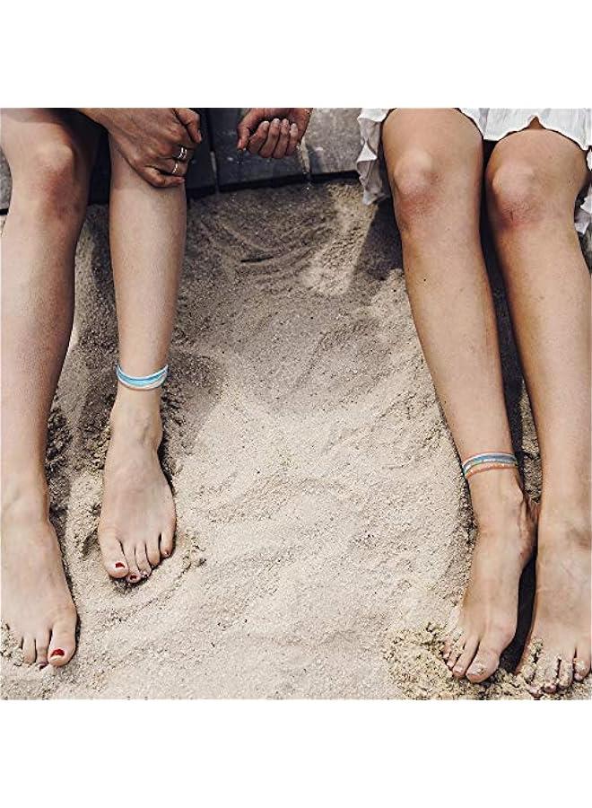 عربست تارسوس مجموعة اساور كاحل بوهو قابلة للتعديل مقاومة للماء بخيوط مضفرة، خلخال هاواي، هدايا مجوهرات للنساء والفتيات المراهقات - Image 4