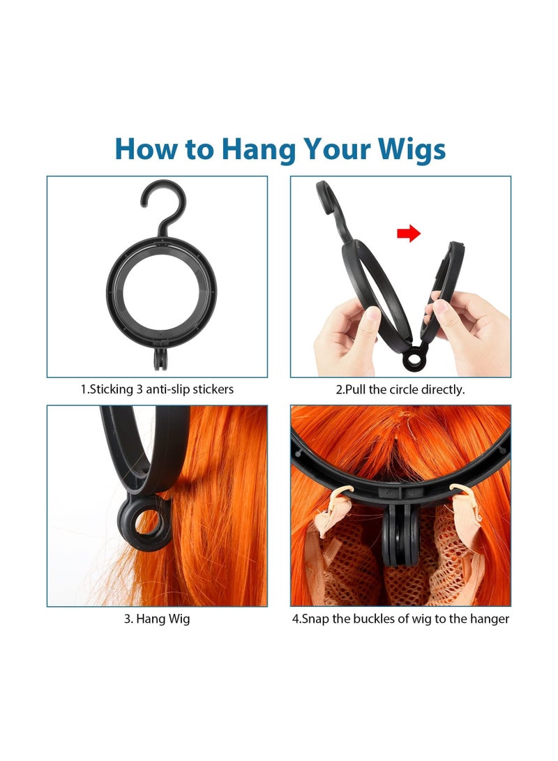 SYOSI Hanging Wig Stand Premium Wig Hanger for Multiple Wigs for Display Storage Styling Portable Wig Stands Keep the Wig in Shape & Perfect - Image 5