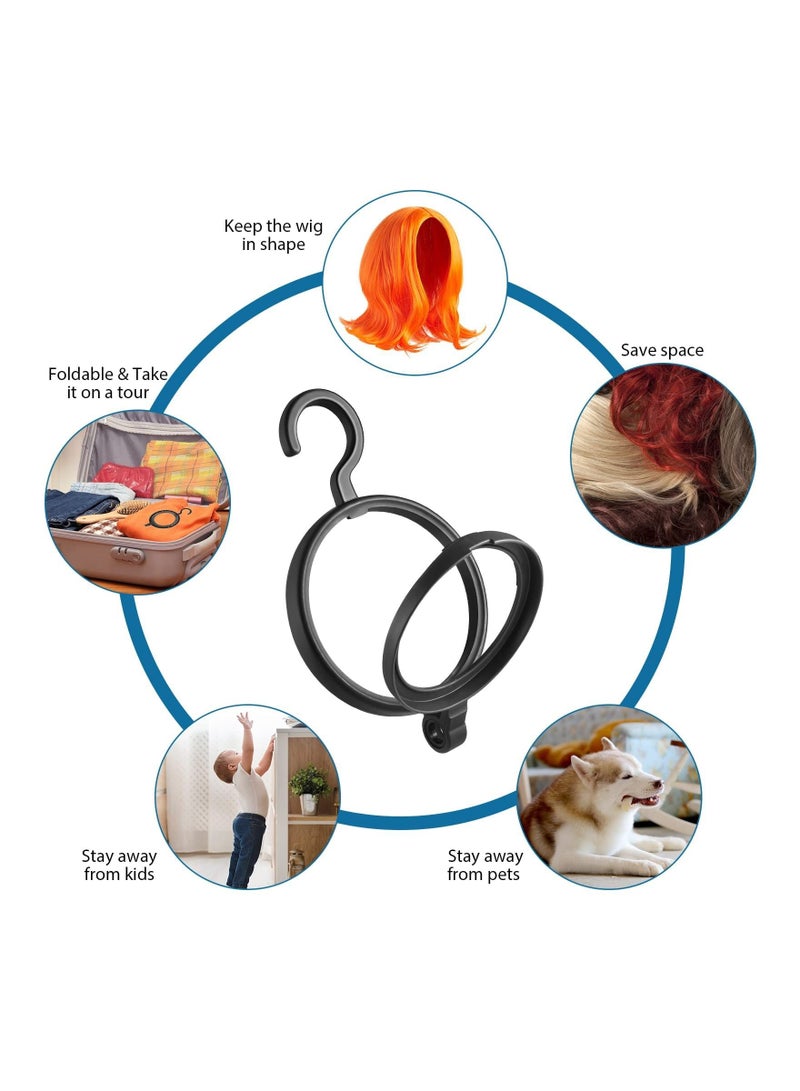 SYOSI Hanging Wig Stand Premium Wig Hanger for Multiple Wigs for Display Storage Styling Portable Wig Stands Keep the Wig in Shape & Perfect - Image 4