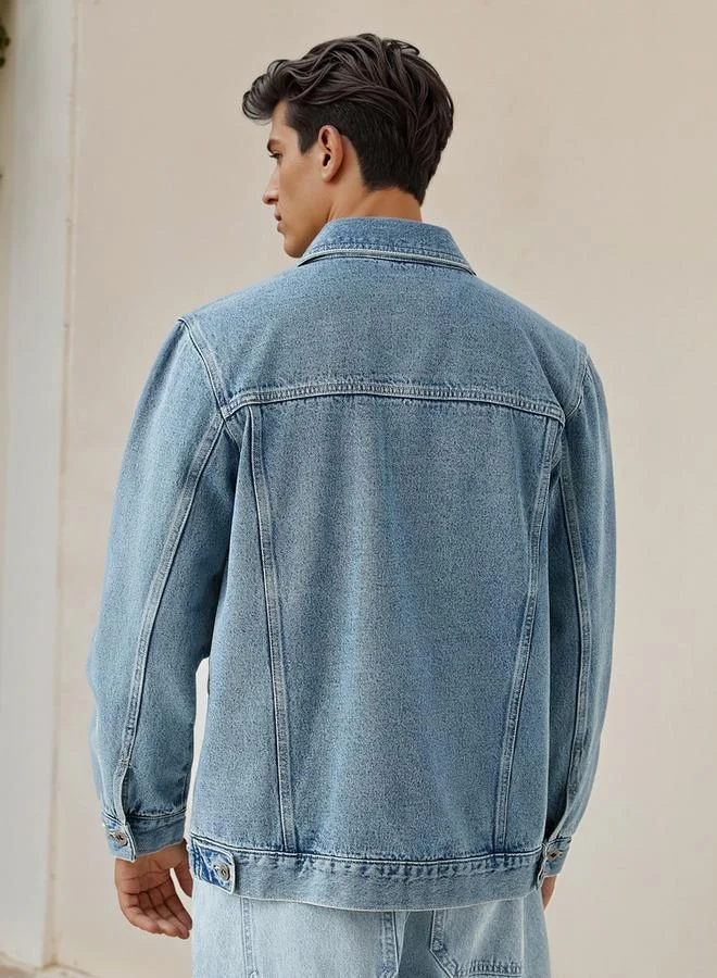 لي كوبر جاكيت جينز لي كوبر بقصة عادية وجيوب بقلاب