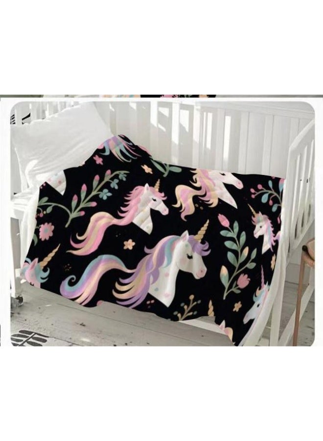 general Baby and children's cartoon flannel thin blanket (warm and comfortable, suitable for sleep, game use) 70cm*100cm - Image 2