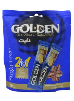 2 in 1 Instant Coffee | Sugar Free | 10 Adet Pieces | Single Serving | 180g
