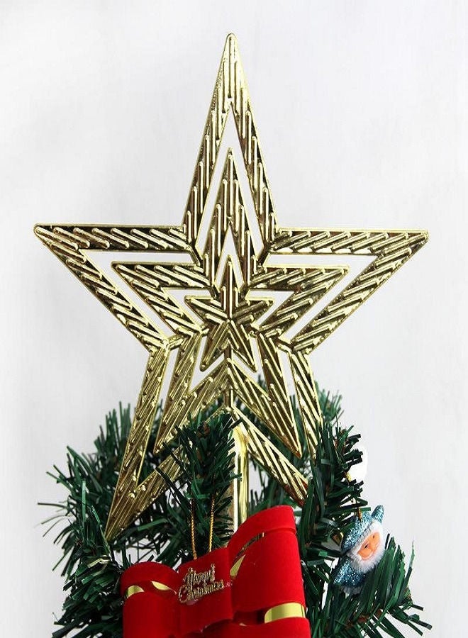 جيرينك نجمة عيد الميلاد الخماسية الذهبية 18 سم قلادة الحلي شجرة عيد الميلاد - Image 2