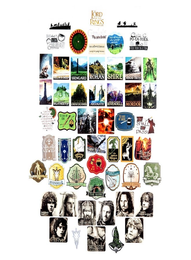 Conquest Journals Lord of The Rings Vinyl Stickers, 60 Unique Stickers Including 5 Holograms, Waterproof, UV and Scratch Resistant, Officially Licensed - Image 2