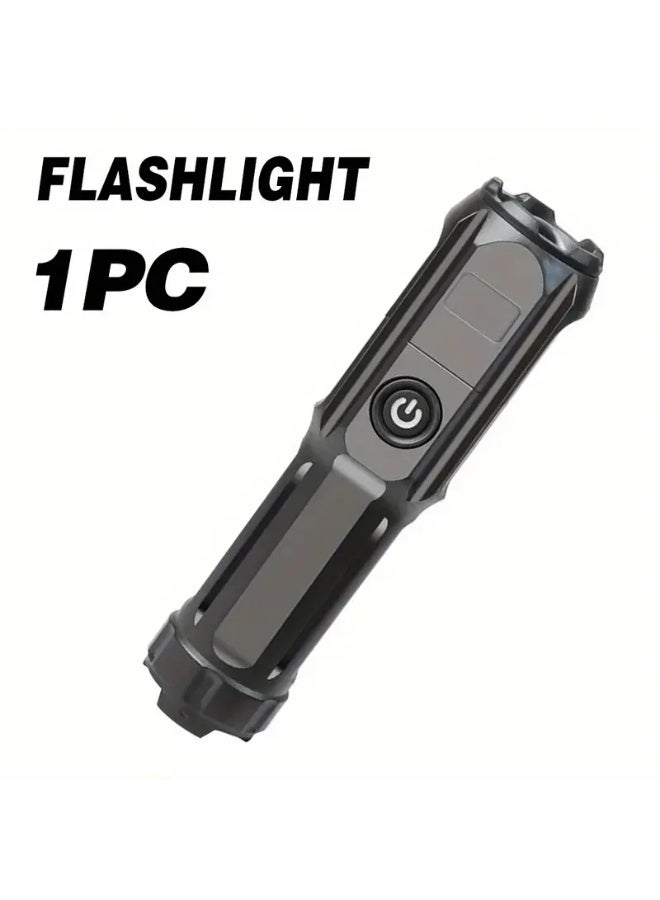 1PCS Outdoor Portable LED Flashlight – USB Rechargeable Zoomable Emergency Torch for Camping, Hiking & Work & UltraBeam X5 Rechargeable LED Headlamp Bundle - Image 3