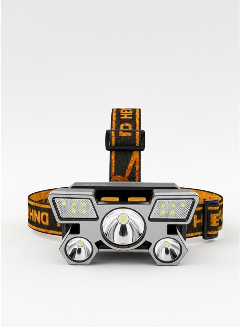 1PCS Outdoor Portable LED Flashlight – USB Rechargeable Zoomable Emergency Torch for Camping, Hiking & Work & UltraBeam X5 Rechargeable LED Headlamp Bundle - Image 4