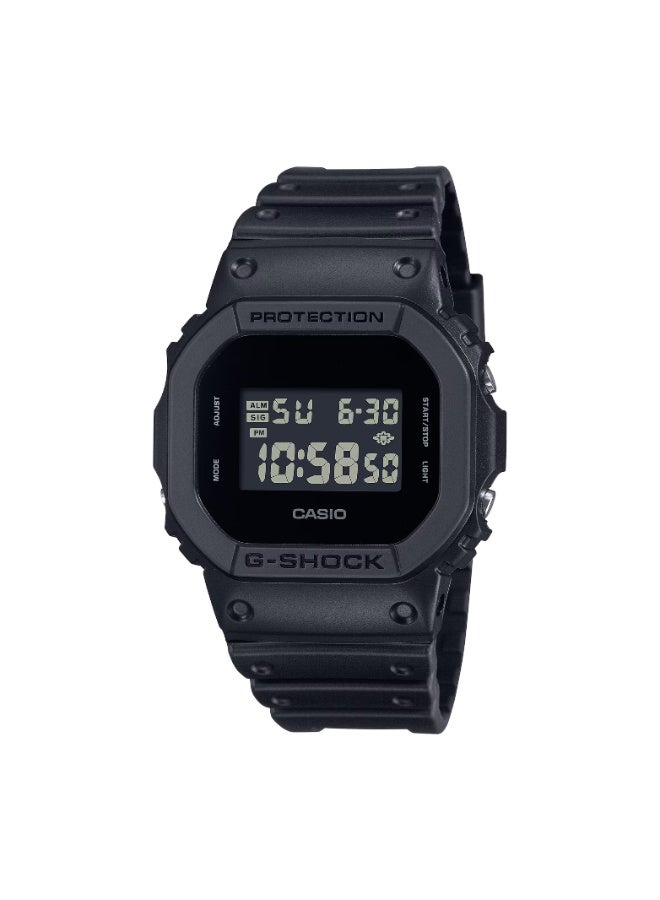 Casio G-SHOCK Digital Men’s Watch, Shock Resistant, 200m Water Resistant, Matte Black Resin Strap, DW-5600UBB-1DR - Image 1