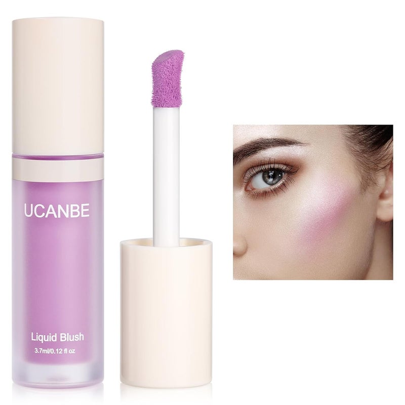 UCANBE Liquid Matte Blush Makeup for Cheeks Highly Pigmented Long Lasting Antiscratch NaturalLooking Daily Use Makeup Blush Suitable for Women Girls06 Lavender