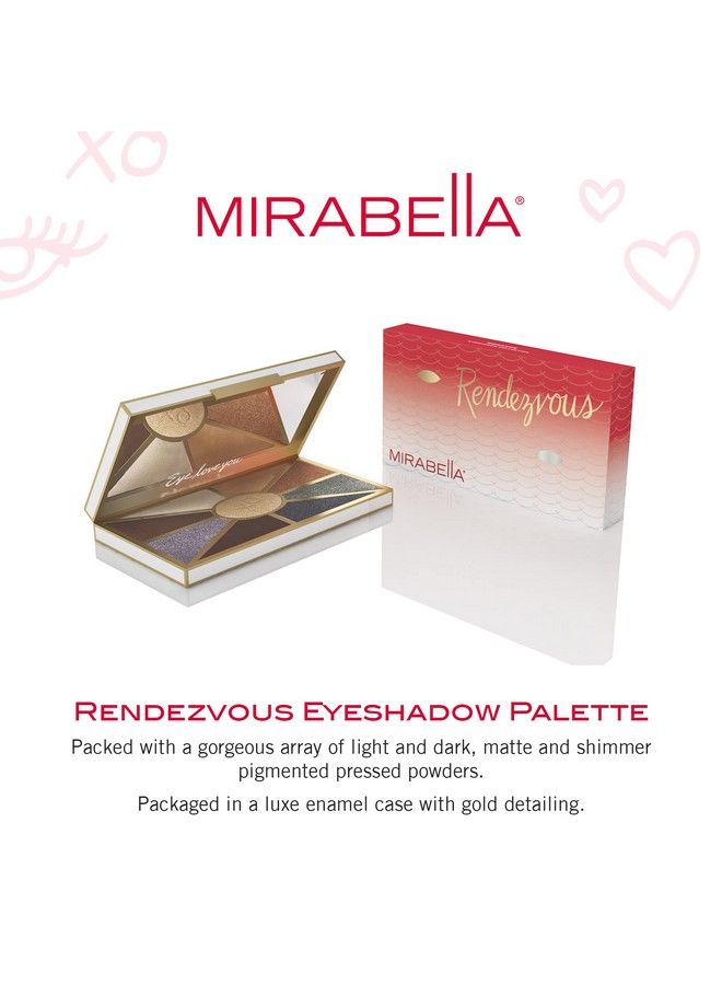 Mirabella Eyeshadow Palette Rendezvous Eye Love You Collection Neutral UltraPigmented Pressed Powders Matte & Shimmer Colors LongLasting Blendable & Natural Paraben & TalcFree - Image 3