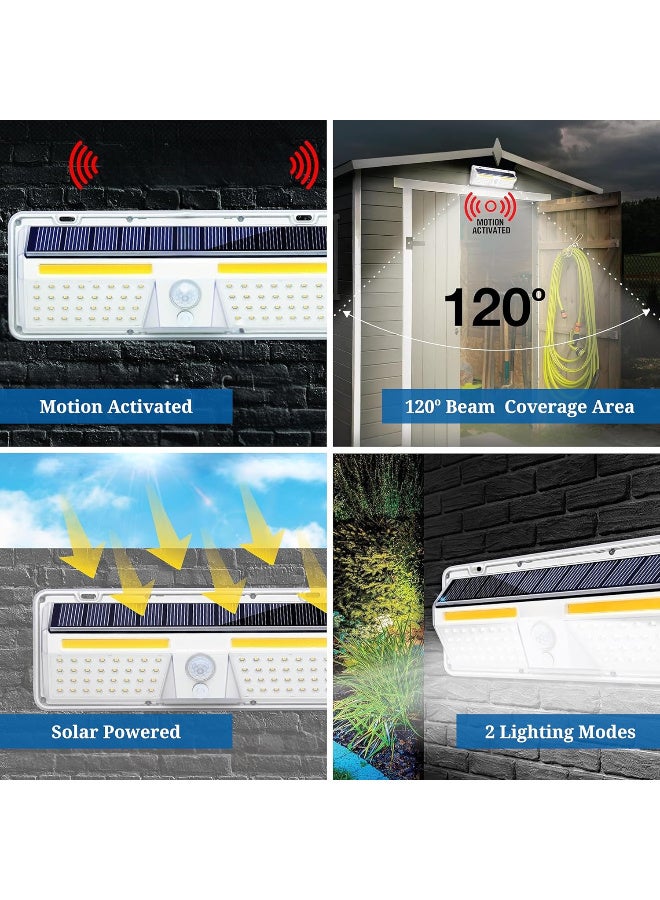دايو مصباح الأمان الشمسي دايو (DS-SS2294): سطوع فائق 1000 لومن، تغطية 120°، مفعل بالحركة حتى 25 قدمًا - Image 4