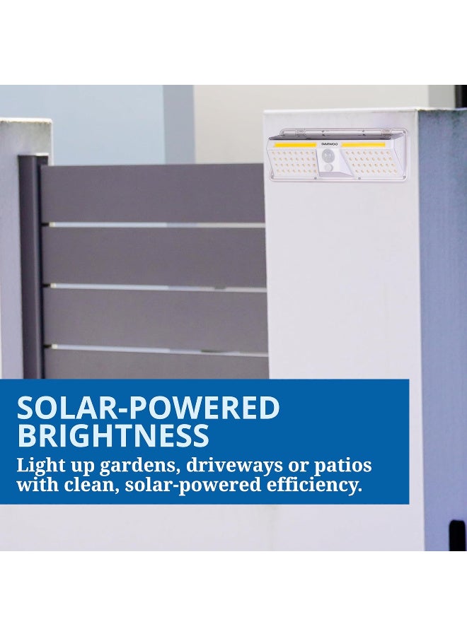 دايو مصباح الأمان الشمسي دايو (DS-SS2294): سطوع فائق 1000 لومن، تغطية 120°، مفعل بالحركة حتى 25 قدمًا - Image 3